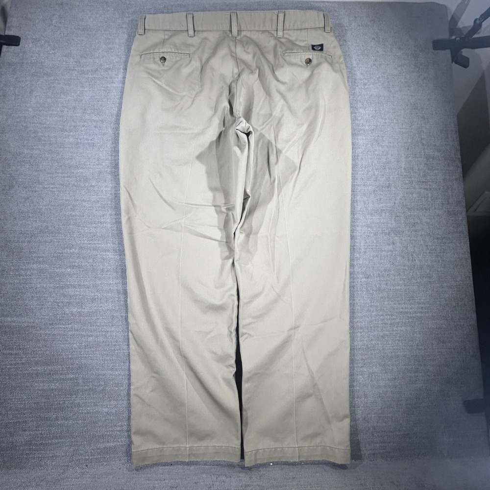 Dockers Khaki Pants Mens 42x32 Tan‎ Good Classic Straight Leg Flat Front Twill